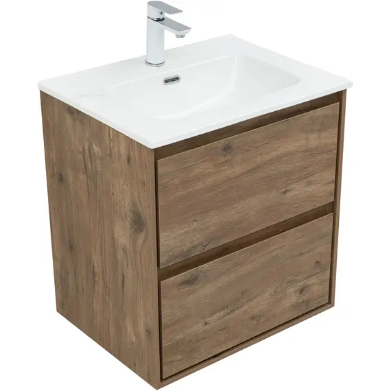 ТУМБА ПОД РАКОВИНУ AQUANET МИЛАН 60 ДУБ РУСТИКАЛЬНЫЙ