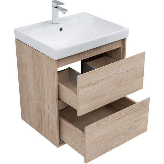 ТУМБА ПОД РАКОВИНУ AQUANET МИЛАН 60 ДУБ СВЕТЛЫЙ