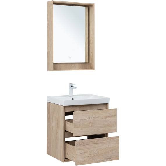 ТУМБА ПОД РАКОВИНУ AQUANET МИЛАН 60 ДУБ СВЕТЛЫЙ