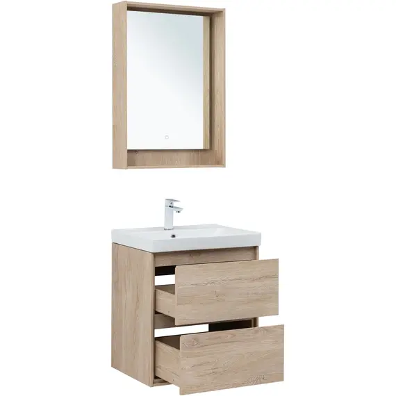 ТУМБА ПОД РАКОВИНУ AQUANET МИЛАН 60 ДУБ СВЕТЛЫЙ