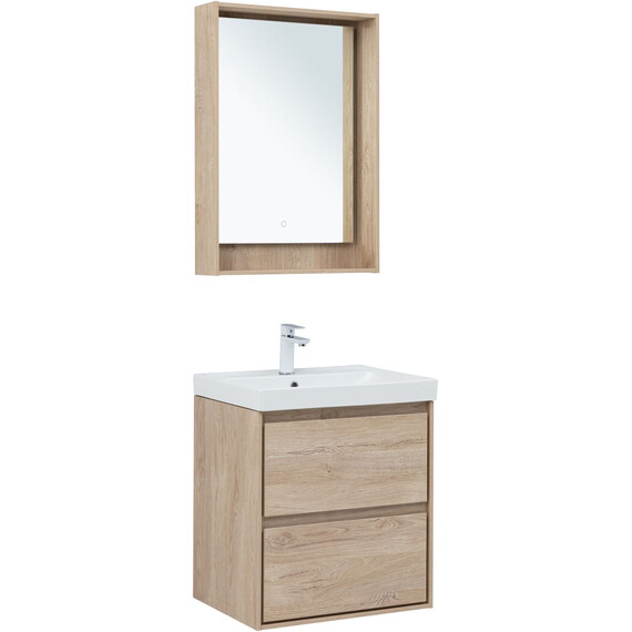 ТУМБА ПОД РАКОВИНУ AQUANET МИЛАН 60 ДУБ СВЕТЛЫЙ