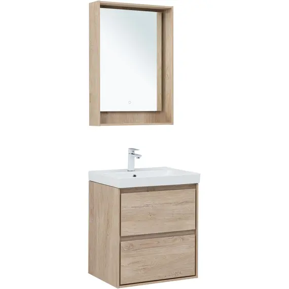 ТУМБА ПОД РАКОВИНУ AQUANET МИЛАН 60 ДУБ СВЕТЛЫЙ