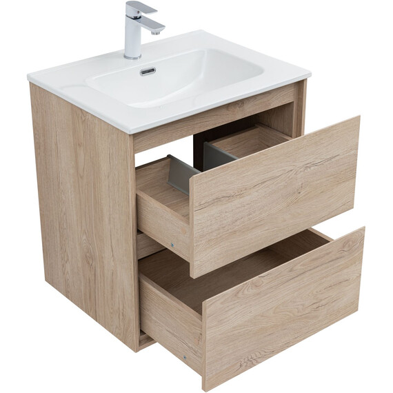 ТУМБА ПОД РАКОВИНУ AQUANET МИЛАН 60 ДУБ СВЕТЛЫЙ