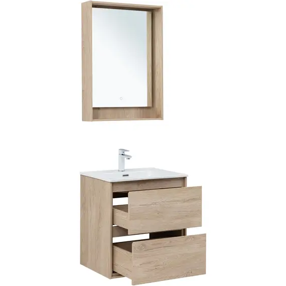 ТУМБА ПОД РАКОВИНУ AQUANET МИЛАН 60 ДУБ СВЕТЛЫЙ