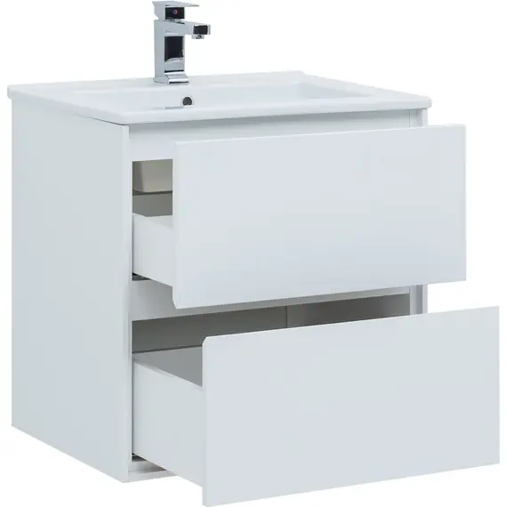 ТУМБА ПОД РАКОВИНУ AQUANET МИЛАН 65 БЕЛЫЙ ГЛЯНЕЦ