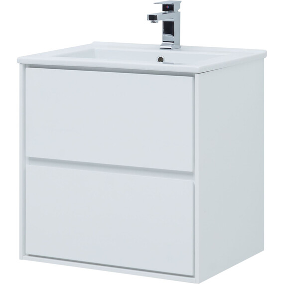 ТУМБА ПОД РАКОВИНУ AQUANET МИЛАН 65 БЕЛЫЙ ГЛЯНЕЦ