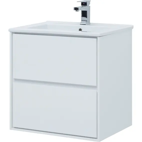 ТУМБА ПОД РАКОВИНУ AQUANET МИЛАН 65 БЕЛЫЙ ГЛЯНЕЦ