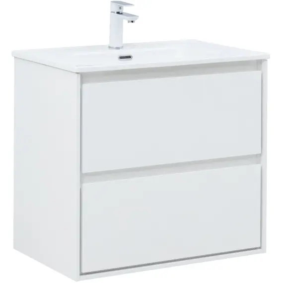 ТУМБА ПОД РАКОВИНУ AQUANET МИЛАН 70 БЕЛЫЙ ГЛЯНЕЦ