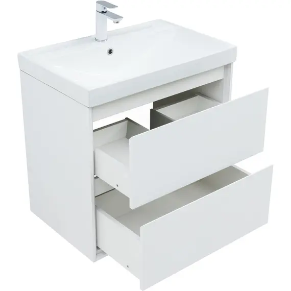 ТУМБА ПОД РАКОВИНУ AQUANET МИЛАН 70 БЕЛЫЙ ГЛЯНЕЦ