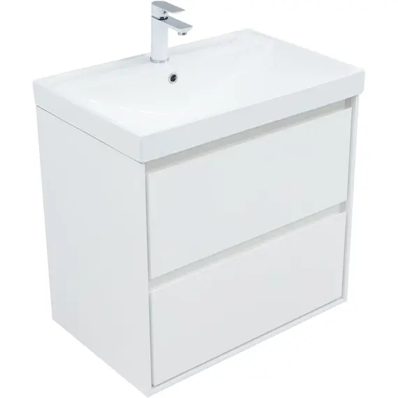 ТУМБА ПОД РАКОВИНУ AQUANET МИЛАН 70 БЕЛЫЙ ГЛЯНЕЦ