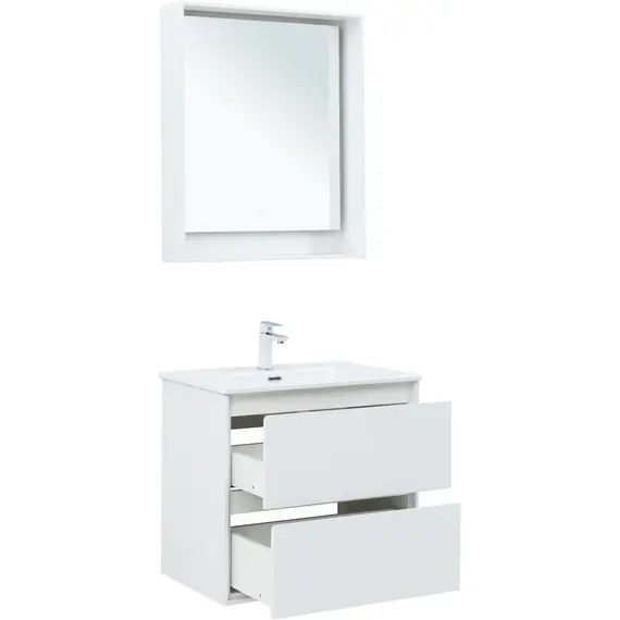 ТУМБА ПОД РАКОВИНУ AQUANET МИЛАН 70 БЕЛЫЙ ГЛЯНЕЦ