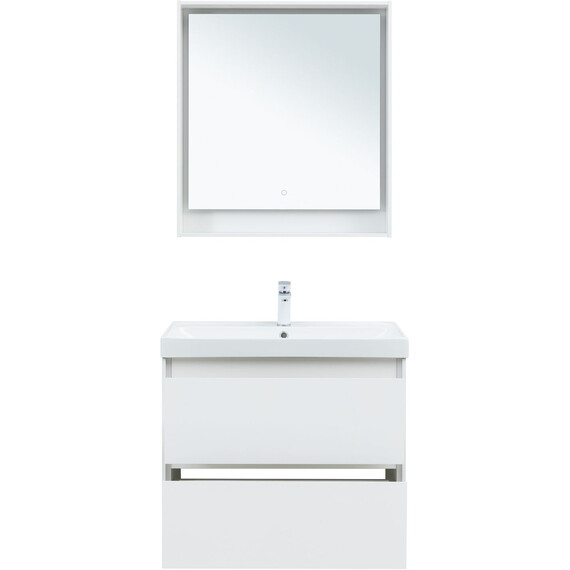 ТУМБА ПОД РАКОВИНУ AQUANET МИЛАН 80 БЕЛЫЙ ГЛЯНЕЦ