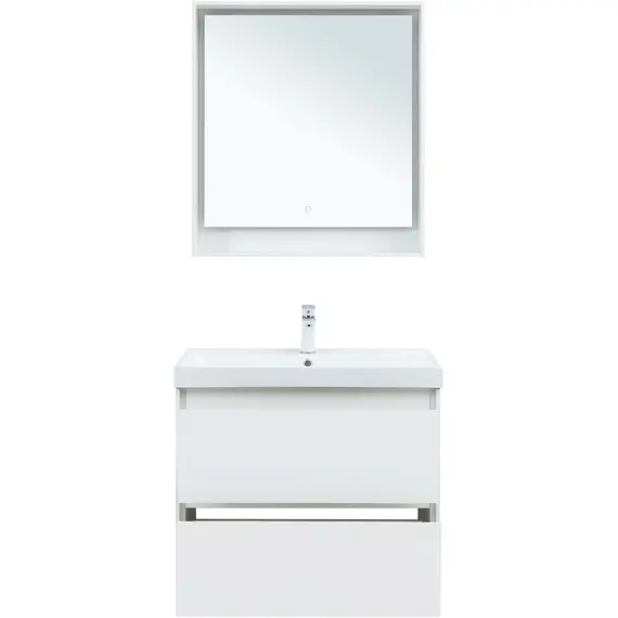 ТУМБА ПОД РАКОВИНУ AQUANET МИЛАН 80 БЕЛЫЙ ГЛЯНЕЦ