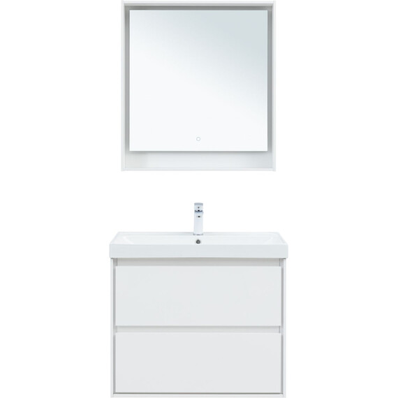 ТУМБА ПОД РАКОВИНУ AQUANET МИЛАН 80 БЕЛЫЙ ГЛЯНЕЦ