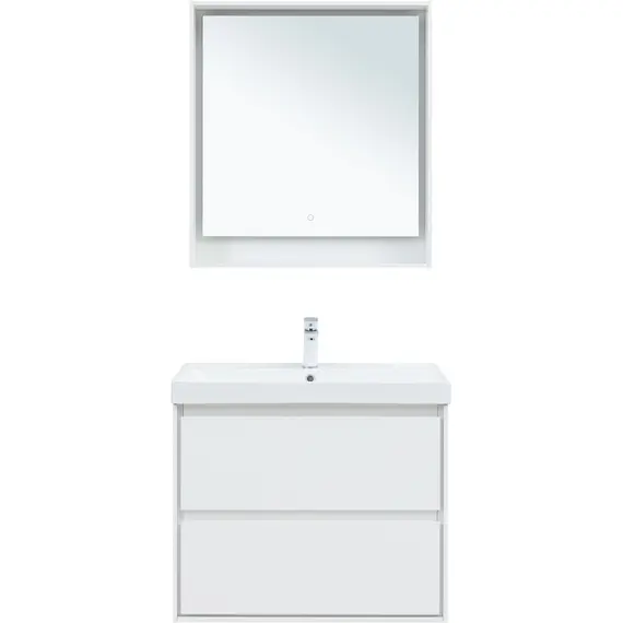 ТУМБА ПОД РАКОВИНУ AQUANET МИЛАН 80 БЕЛЫЙ ГЛЯНЕЦ