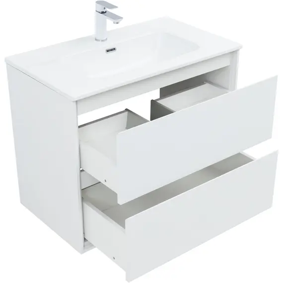 ТУМБА ПОД РАКОВИНУ AQUANET МИЛАН 80 БЕЛЫЙ ГЛЯНЕЦ