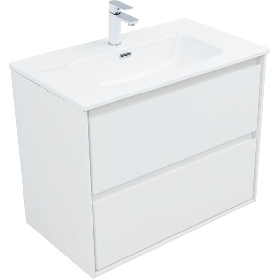 ТУМБА ПОД РАКОВИНУ AQUANET МИЛАН 80 БЕЛЫЙ ГЛЯНЕЦ