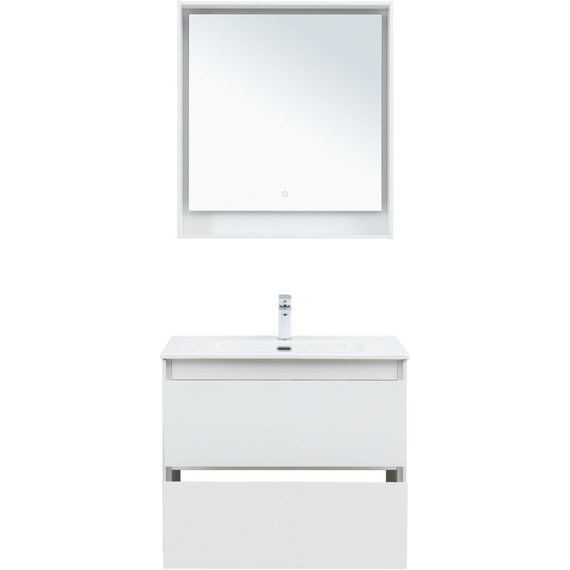 ТУМБА ПОД РАКОВИНУ AQUANET МИЛАН 80 БЕЛЫЙ ГЛЯНЕЦ