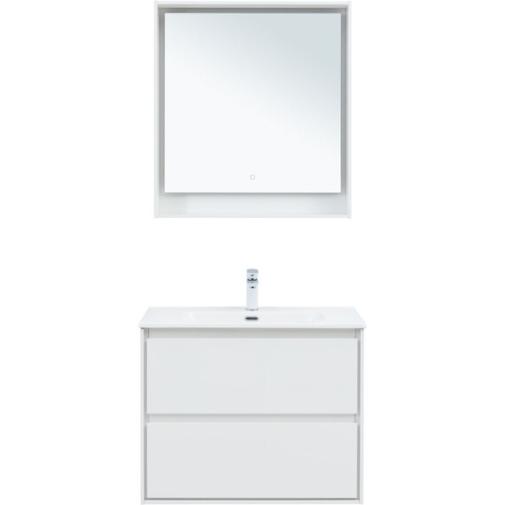 ТУМБА ПОД РАКОВИНУ AQUANET МИЛАН 80 БЕЛЫЙ ГЛЯНЕЦ