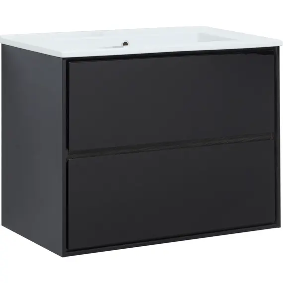 ТУМБА ПОД РАКОВИНУ AQUANET МИЛАН 80 ЧЕРНЫЙ ГЛЯНЕЦ