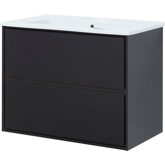 ТУМБА ПОД РАКОВИНУ AQUANET МИЛАН 80 ЧЕРНЫЙ ГЛЯНЕЦ