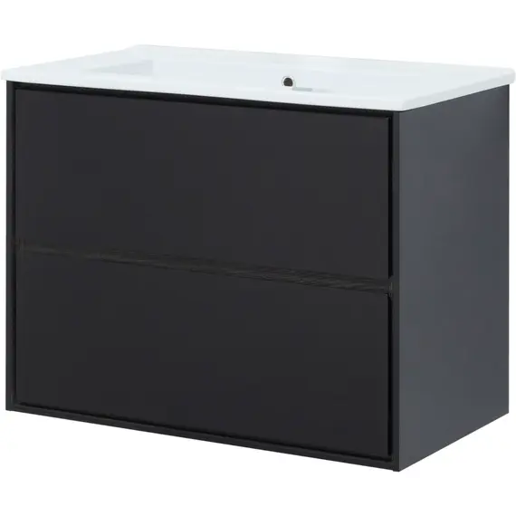 ТУМБА ПОД РАКОВИНУ AQUANET МИЛАН 80 ЧЕРНЫЙ ГЛЯНЕЦ