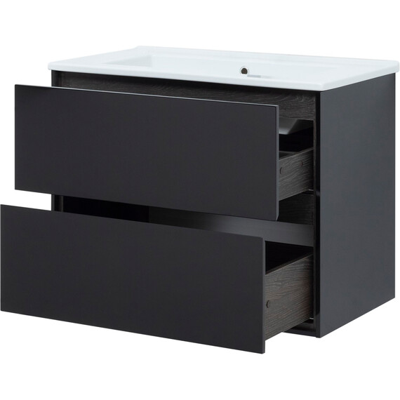 ТУМБА ПОД РАКОВИНУ AQUANET МИЛАН 80 ЧЕРНЫЙ ГЛЯНЕЦ