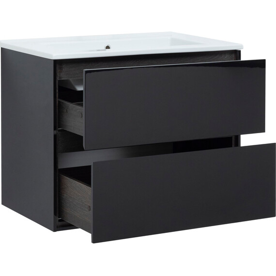 ТУМБА ПОД РАКОВИНУ AQUANET МИЛАН 80 ЧЕРНЫЙ ГЛЯНЕЦ