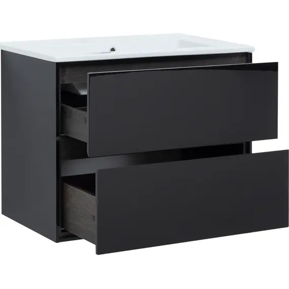 ТУМБА ПОД РАКОВИНУ AQUANET МИЛАН 80 ЧЕРНЫЙ ГЛЯНЕЦ