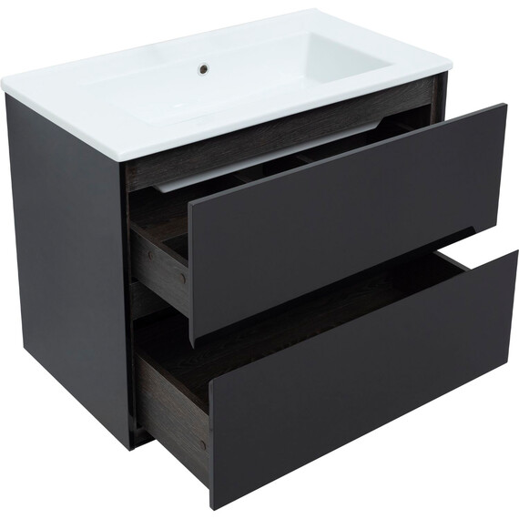 ТУМБА ПОД РАКОВИНУ AQUANET МИЛАН 80 ЧЕРНЫЙ ГЛЯНЕЦ