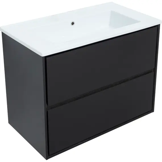 ТУМБА ПОД РАКОВИНУ AQUANET МИЛАН 80 ЧЕРНЫЙ ГЛЯНЕЦ