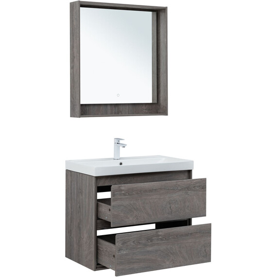 ТУМБА ПОД РАКОВИНУ AQUANET МИЛАН 80 ДУБ РОШЕЛЬЕ