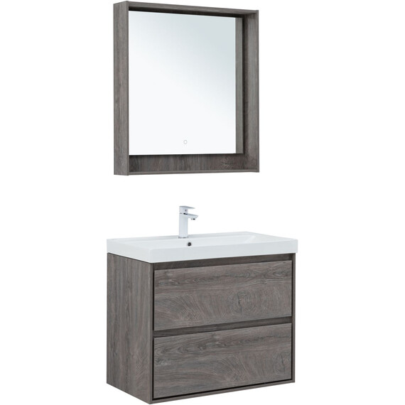 ТУМБА ПОД РАКОВИНУ AQUANET МИЛАН 80 ДУБ РОШЕЛЬЕ