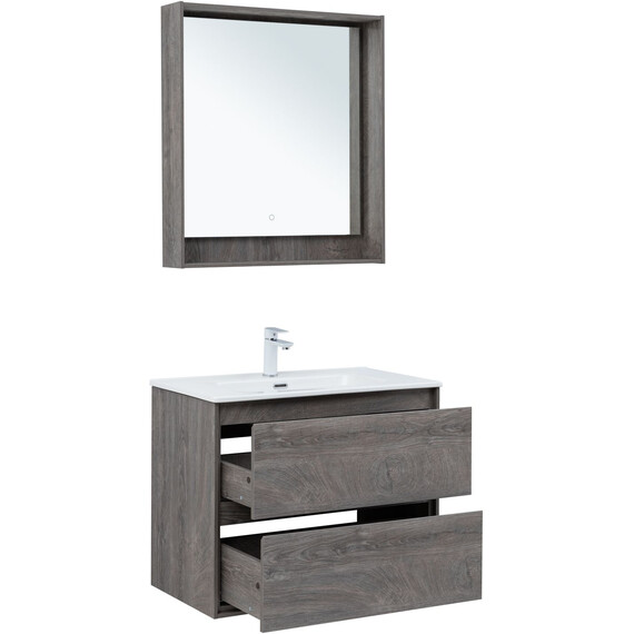 ТУМБА ПОД РАКОВИНУ AQUANET МИЛАН 80 ДУБ РОШЕЛЬЕ