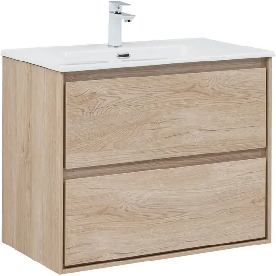 ТУМБА ПОД РАКОВИНУ AQUANET МИЛАН 80 ДУБ СВЕТЛЫЙ