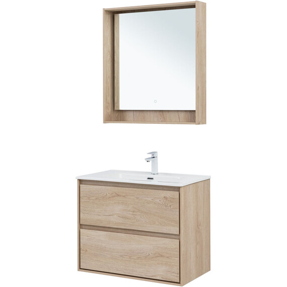 ТУМБА ПОД РАКОВИНУ AQUANET МИЛАН 80 ДУБ СВЕТЛЫЙ