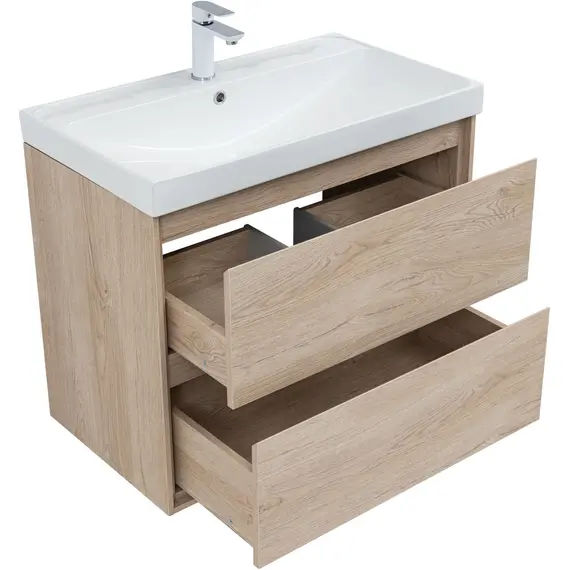 ТУМБА ПОД РАКОВИНУ AQUANET МИЛАН 80 ДУБ СВЕТЛЫЙ