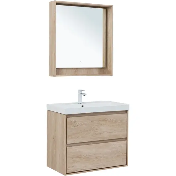 ТУМБА ПОД РАКОВИНУ AQUANET МИЛАН 80 ДУБ СВЕТЛЫЙ