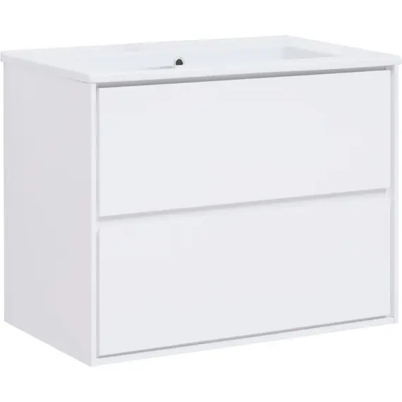 ТУМБА ПОД РАКОВИНУ AQUANET МИЛАН 85 БЕЛЫЙ ГЛЯНЕЦ