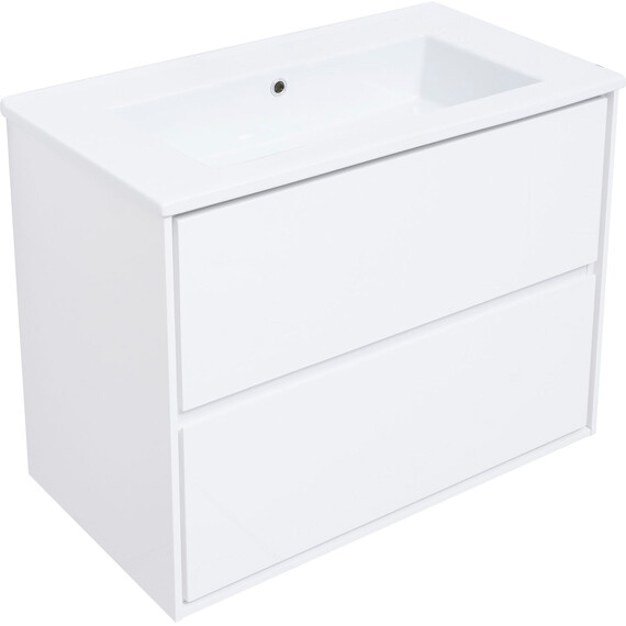 ТУМБА ПОД РАКОВИНУ AQUANET МИЛАН 85 БЕЛЫЙ ГЛЯНЕЦ