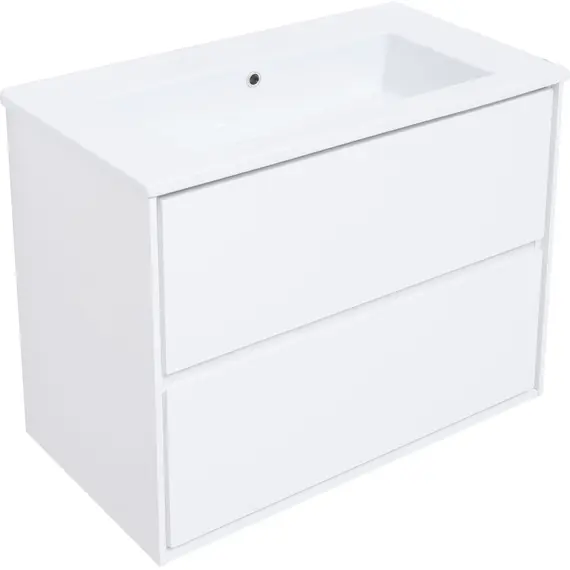 ТУМБА ПОД РАКОВИНУ AQUANET МИЛАН 85 БЕЛЫЙ ГЛЯНЕЦ