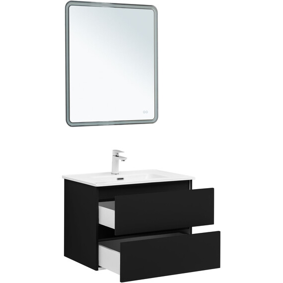 ТУМБА ПОД РАКОВИНУ AQUANET ВЕГА 2.0 70 ЧЕРНЫЙ