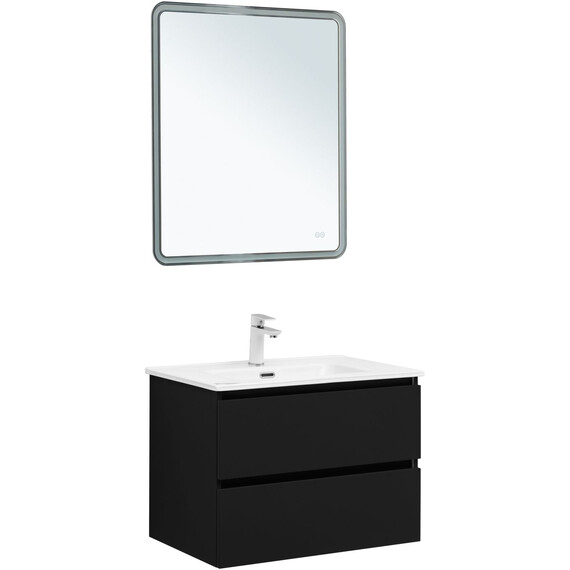 ТУМБА ПОД РАКОВИНУ AQUANET ВЕГА 2.0 70 ЧЕРНЫЙ