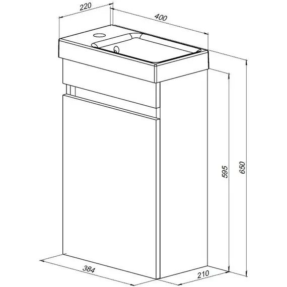 ТУМБА ПОД РАКОВИНУ AQUANET ВЕГА 40