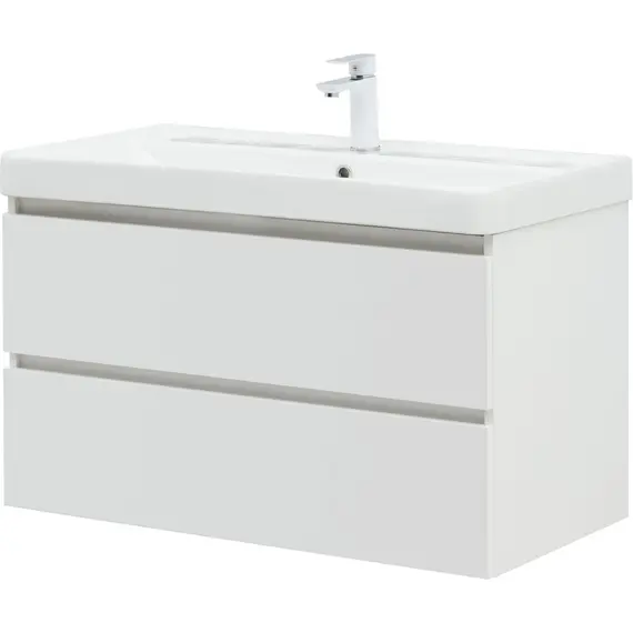 ТУМБА ПОД РАКОВИНУ AQUANET ВЕГА 90 БЕЛЫЙ ГЛЯНЕЦ