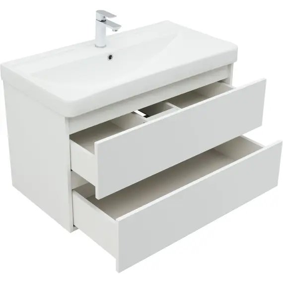 ТУМБА ПОД РАКОВИНУ AQUANET ВЕГА 90 БЕЛЫЙ ГЛЯНЕЦ