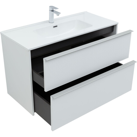 ТУМБА ПОД РАКОВИНУ AQUANET ВИТА 100 БЕЛЫЙ МАТОВЫЙ