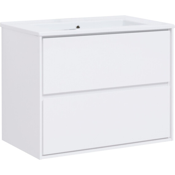 ТУМБА ПОД РАКОВИНУ AQUANET МИЛАН 85 БЕЛЫЙ ГЛЯНЕЦ