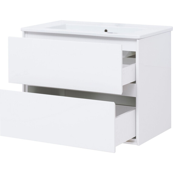 ТУМБА ПОД РАКОВИНУ AQUANET МИЛАН 85 БЕЛЫЙ ГЛЯНЕЦ