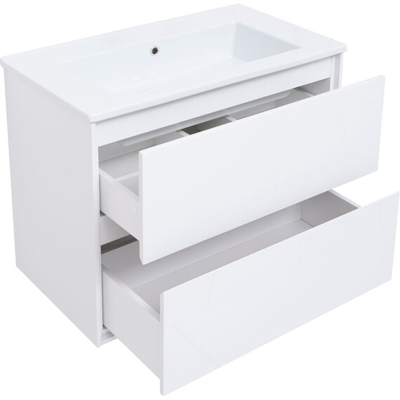 ТУМБА ПОД РАКОВИНУ AQUANET МИЛАН 85 БЕЛЫЙ ГЛЯНЕЦ